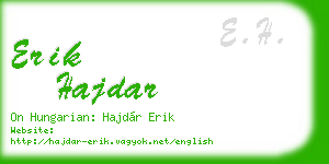 erik hajdar business card